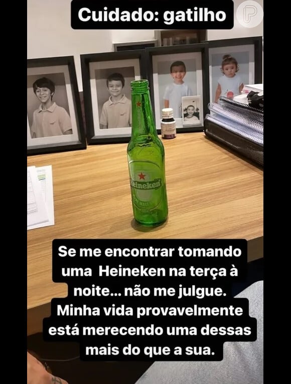 Mulher de Juliano Cazarré fez uma publicação no Stories do seu perfil e pediu compreensão.