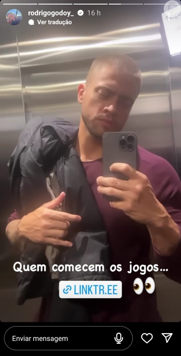 Rodrigo Godoy chamou seus seguidores no Instagram para ir ao seu Onlyfans.