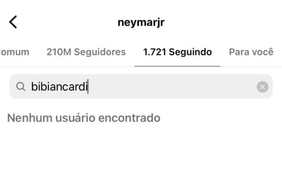 Neymar deixou de seguir a cunhada no Instagram após ser criticado