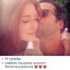 Marina Ruy Barbosa recebe beijo do namorado, Caio Nabuco, e posta foto do momento romântico no Instagram. Empresário se derreteu todo pela atriz: 'Saudades, amor'