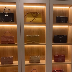 Bárbara Evans ostenta bolsas de grife em espaço exclusivo para elas em seu closet