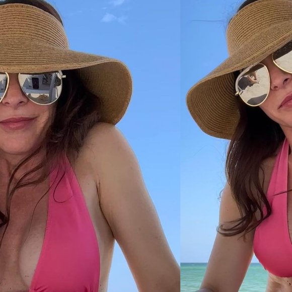 Ana Paula Padrão recebe chuva de elogios em raras fotos de biquíni: 'Sonho de abdômen'