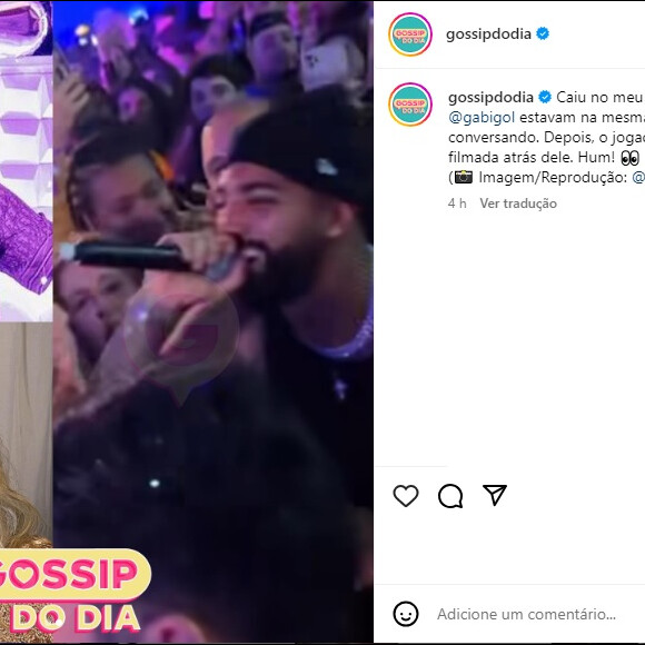 Gabigol e Bruna Griphao foram vistos conversando ao pé do ouvido em festa no fim de semana