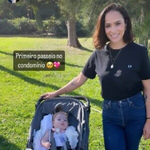 Letícia Cazarré já pode dar passeios com Maria Guilhermina