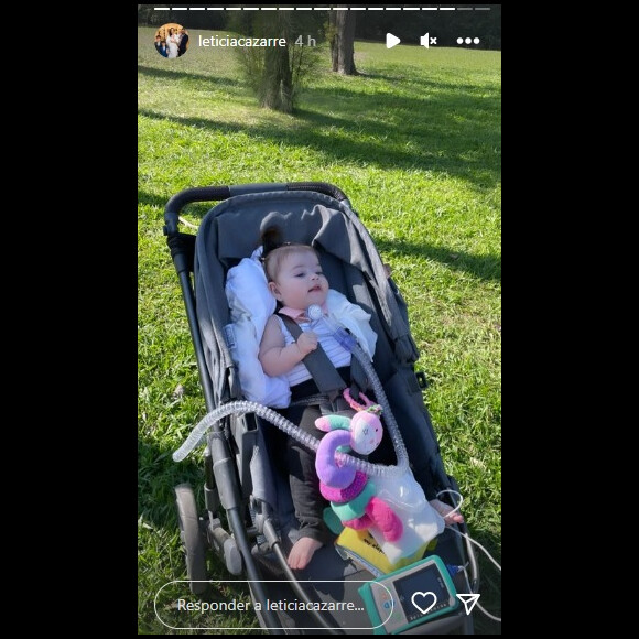 Maria Guilhermina, agora, usa somente o respirador