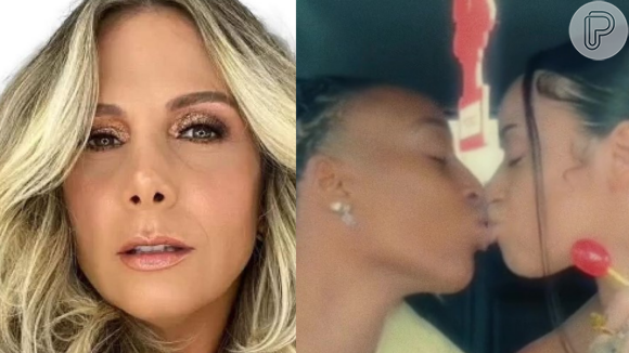Carla Perez manda recado revoltado na web após vídeo com beijo da filha com a namorada