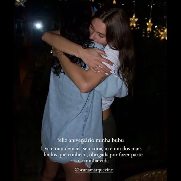 Sasha Meneghel também escreveu uma declaração à Bruna Marquezine pelo aniversário da atriz