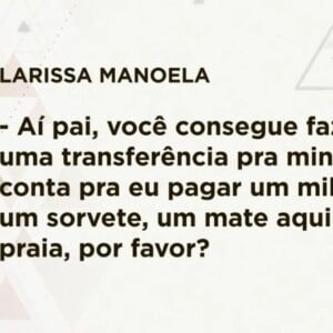 Larissa Manoela não tinha dinheiro para pequenas compras