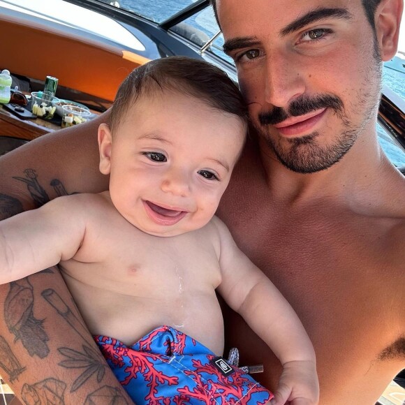 Luca não tem nem um ano de vida e já é um xodó com Enzo Celulari