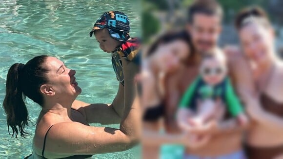 Filho caçula de Claudia Raia faz sua primeira viagem internacional com a família e encanta pela fofura. Fotos!