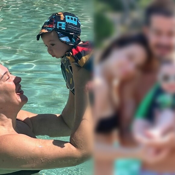 Claudia Raia viaja com os filhos para a Espanha e Luca rouba a cena.
