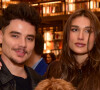 Sasha Meneghel e o marido, João Figueiredo, levaram pet do casal para lançamento de biografia de Anderson Baumgartner, na Livraria da Travessa, no shopping Iguatemi, em São Paulo, em 29 de agosto de 2023