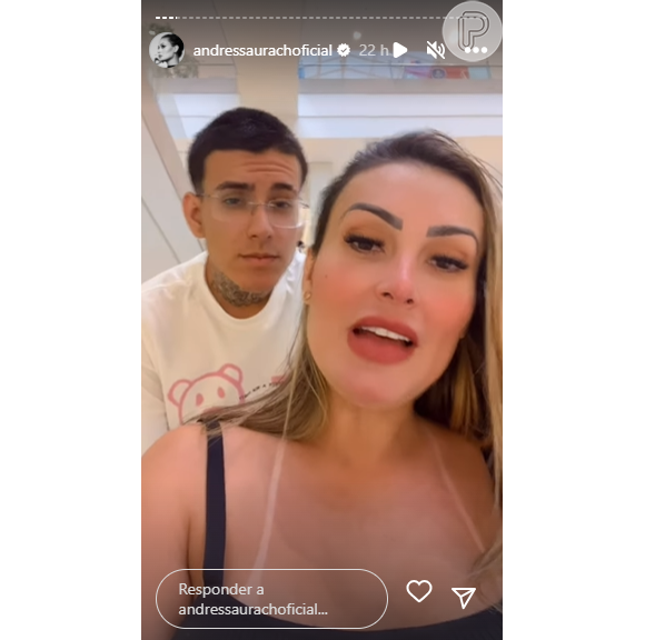 Andressa Urach leva seu filho, Arthur, para gravar mais um vídeo pornô e declara: 'Meu câmera oficial'