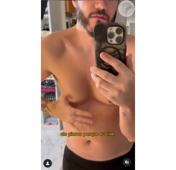 Eliezer mostrou no Instagram como foi o processo antes da cirurgia para seus seguidores