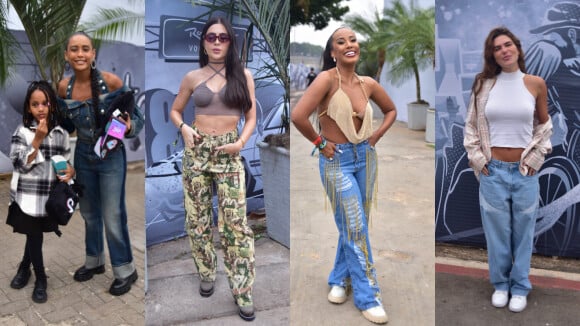 Jeans em várias versões, cintura baixa e mais: os looks dos famosos no 3º dia do The Town reúnem tendências