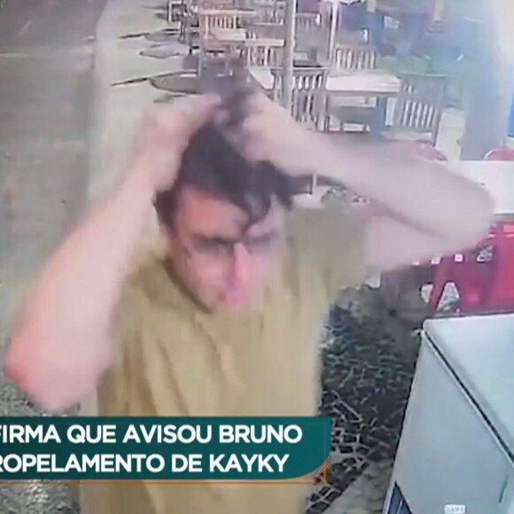 Bruno de Luca reagiu com desespero ao atropelamento de Kayky Brito, com quem estava em um quiosque