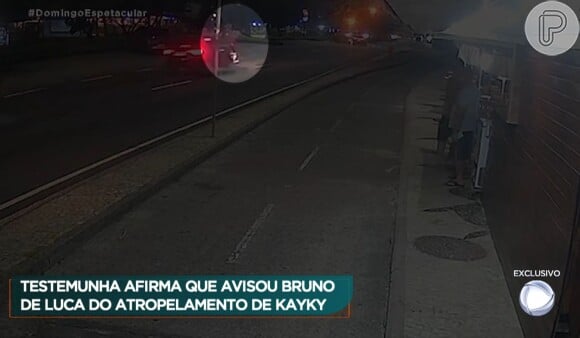 O momento do atropelamento de Kayky Brito