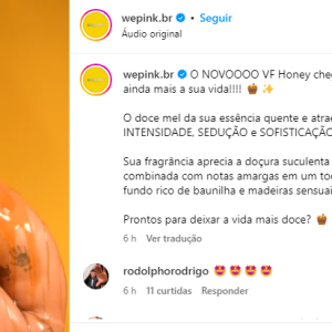 Para o lançamento do seu novo perfume, Virginia surgiu nua e coberta de mel no Instagram