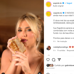 Virginia lança novo perfume chamado VF HONEY da sua marca Wepink