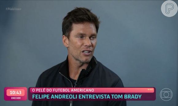 Tom Brady concedeu uma entrevista exclusiva ao 'Mais Você', da TV Globo, que foi ao ar na manhã desta segunda-feira (18)