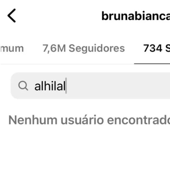 Bruna Biancardi deixou de seguir o time de Neymar nas redes sociais