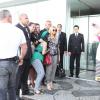 Fergie é fotografada ao chegar no Hotel Fasano, em Ipanema, no Rio de Janeiro, em 2 de abril de 2013