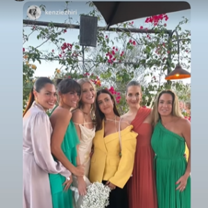 Algumas das madrinhas reunidas para o casamento de Ronaldo fenômeno e Celina Locks