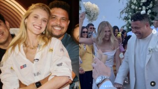 Casamento de Ronaldo e Celina Locks acontece em cerimônia intimista em Ibiza, com famosos e noiva usando peça de R$ 92 mil