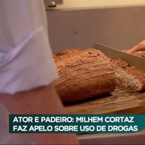 Calebe da novela 'A Terra Prometida', Milhem Cortaz vende 400 pães em três dias por semana