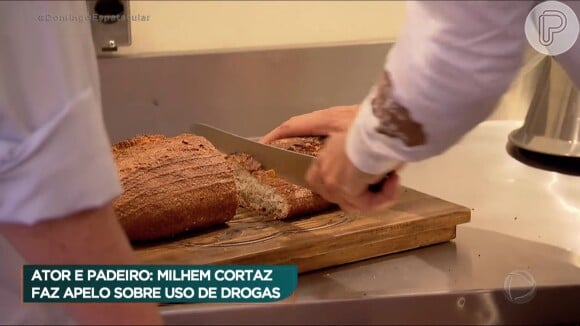 Calebe da novela 'A Terra Prometida', Milhem Cortaz vende 400 pães em três dias por semana