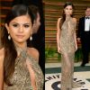 Na festa pós Oscar, em março de 2014, Selena Gomez usou um decote discreto, mas não deixou de ser sensual