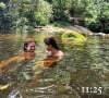 Grazi Massafera compartilha registro na cachoeira com o ator Pedro Fasanaro, de 'Dona Beja'