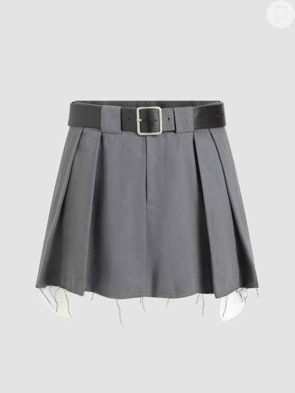 A marca cider tem esta saia prissada em alfaiataria que pode ser ideal para o um look para show do RBD mais moderno