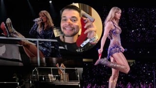 Salto de Taylor Swift cai em show no Rio; fã brasileiro que ficou com o 'mimo' inusitado revela: 'Ela jogou nas minhas mãos'