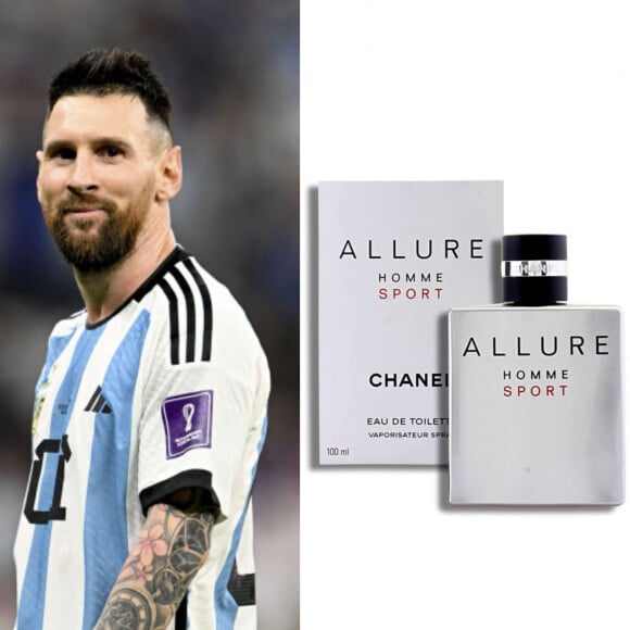 O perfume usado por Lionel Messi é o Allure Home Sport, da marca Chanel