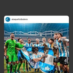 Sofía Martínez continua publicando notícias sobre a seleção argentina em seu Instagram