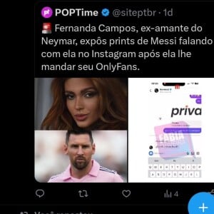 Messi tem perfil no Instagram controlado por mulheres