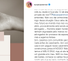 Susana Werner solta indireta para lá de reta para Júlio Cesar no Instagram: 'Sim, casamos com comunhão parcial de bens. Não ele não tinha nada antes do casamento'