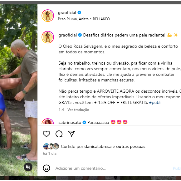 Gracyanne Barbosa é alvo de críticas em vídeo viral com maiô cavado e Belo