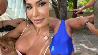 Gracyanne Barbosa é alvo de críticas por tamanho da parte íntima em vídeo viral com maiô cavado e rebate: 'Vão inventar padrão?'