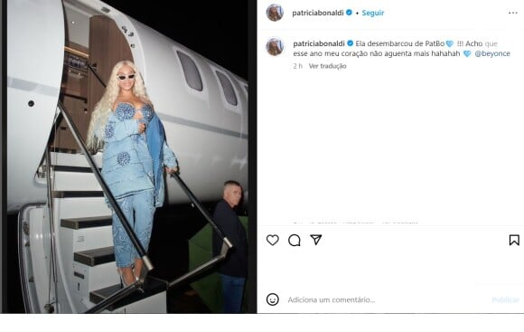 Beyoncé chegou ao Brasil com look de estilista brasileira