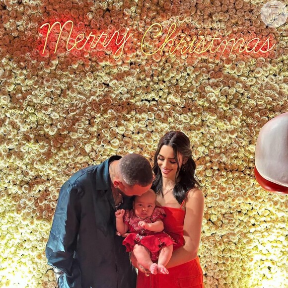 Neymar passou o Natal ao lado da filha e de Bruna Biancardi