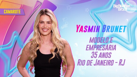 Yasmin Brunet está confirmada no "BBB 24"; atriz integra o time Camarote