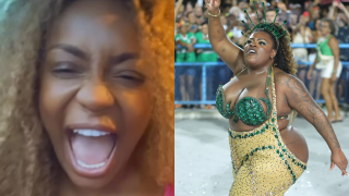 'A bunda pesou', dispara Cariúcha sobre samba no pé de Jojo Todynho em ensaio de Carnaval