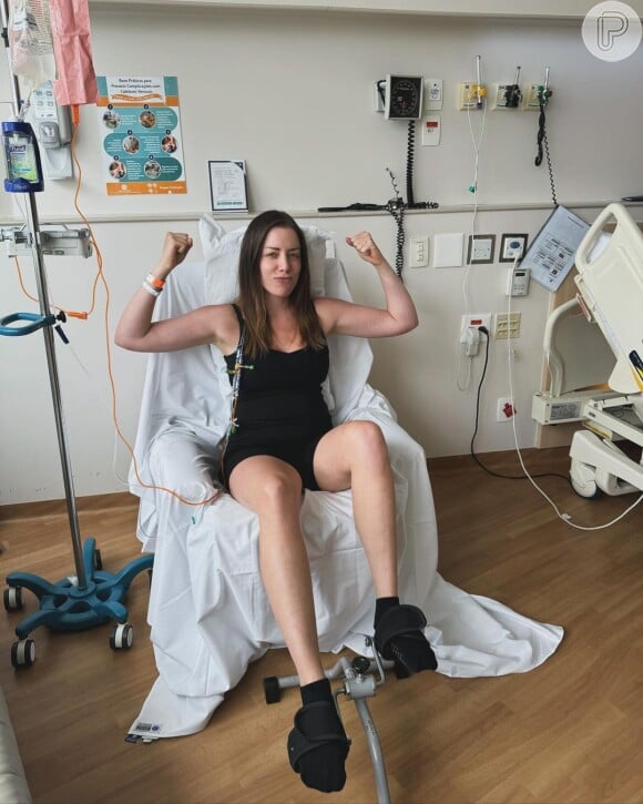 Fabiana Justus postou foto no hospital e fez relato emocionante de sua batalha contra a leucemia
