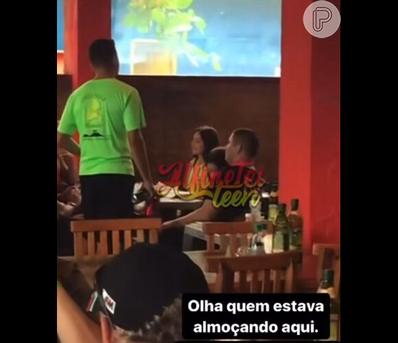Vanessa Lopes foi flagrada por fãs no local, que compartilharam o vídeo nas redes sociais