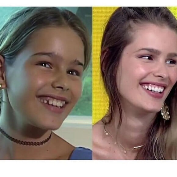 A própria Yasmin Brunet publicou um antes e depois dela mesma