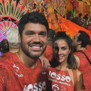 Carol Barcellos assumiu o relacionamento com Marcelo Courrege durante o Carnaval