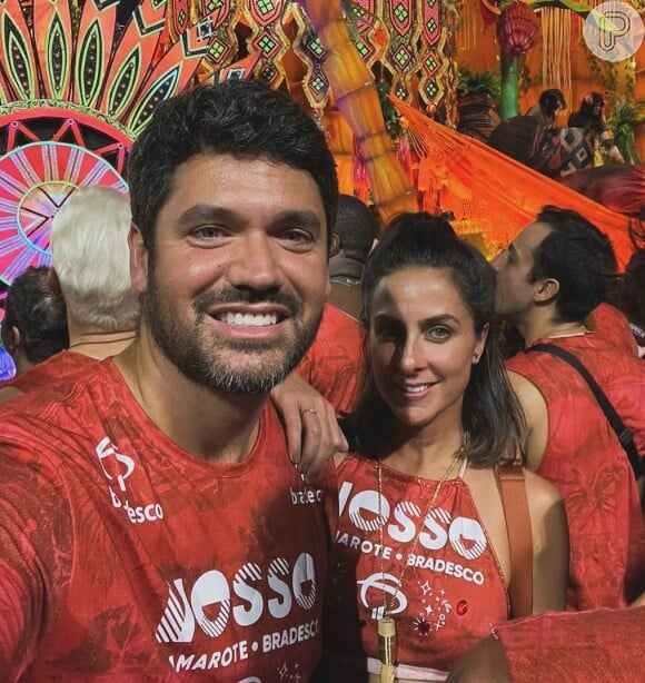 Carol Barcellos assumiu o relacionamento com Marcelo Courrege durante o Carnaval