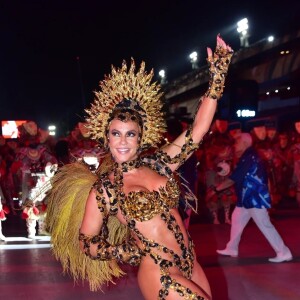 Paolla Oliveira fez muito sucesso com sua fantasia de onça para o desfile da Grande Rio